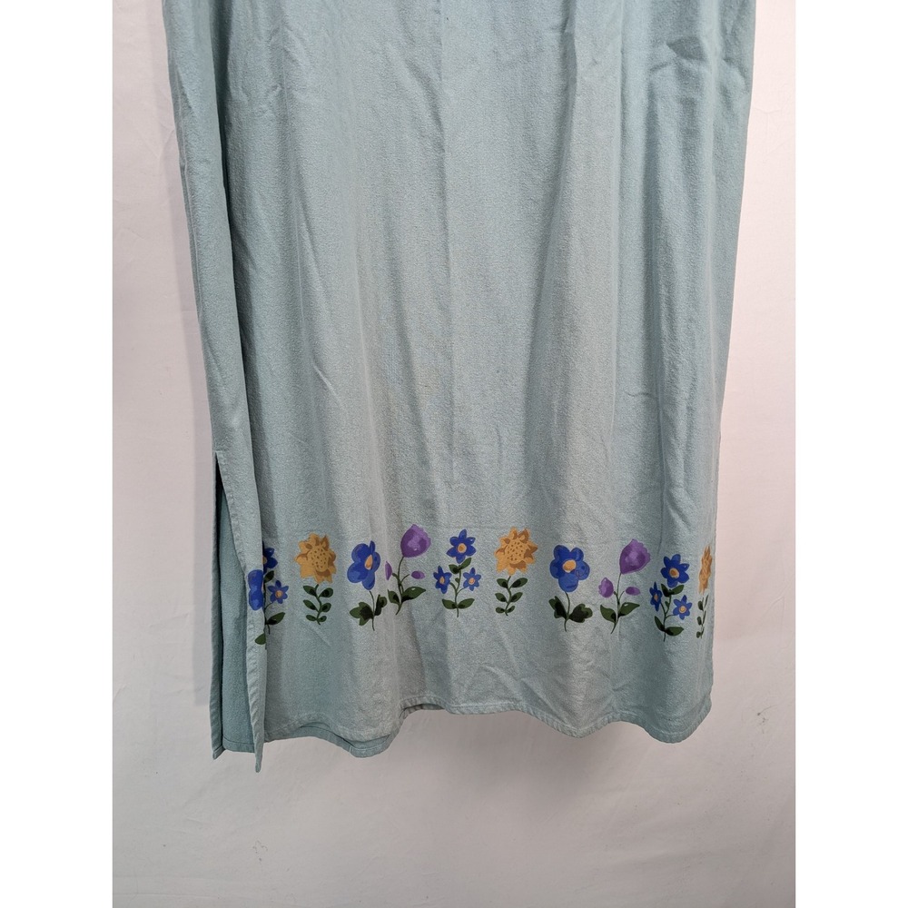 Vintage Y2K 100% Silk Floral Cottagecore Maxi Dress Size XL Sleeveless Granola - Picture 3 of 9